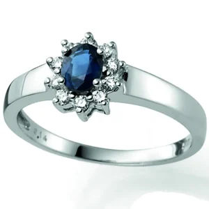 Rosettring Safir 0,14ct.
