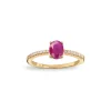 Rubin ring med diamanter på sidene