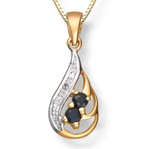 Safiranheng med diamant