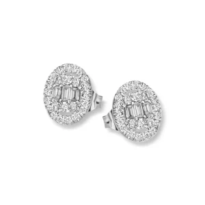 Sammensatt diamantøredobber 0,42 ct.