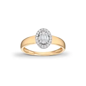 Sammensatt diamantring 0,21 ct.