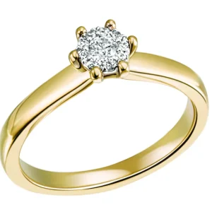 Sammensatt diamantring 0,08 ct.