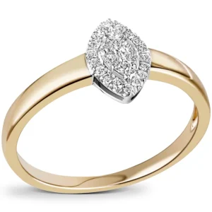 Sammensatt diamantring 0,19 ct.