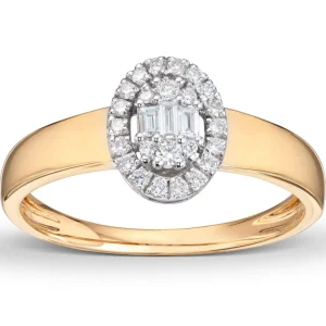 Sammensatt diamantring 0,21 ct.