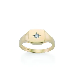 Signetring diamant