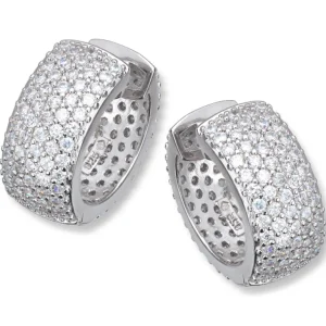 Sølv øreringer med Cubic zirkonia