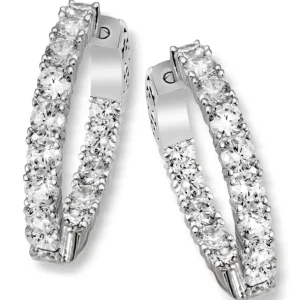Sølv øreringer med cubic zirkonia