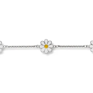 Sølvarmbånd blomst