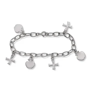 Sølvarmbånd med charms