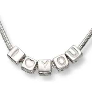 Sølvsmykke I love you