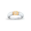 Tofarget diamantring