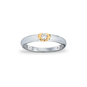 Tofarget diamantring