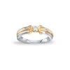 Tofarget diamantring
