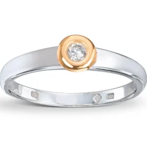 Tofarget diamantring