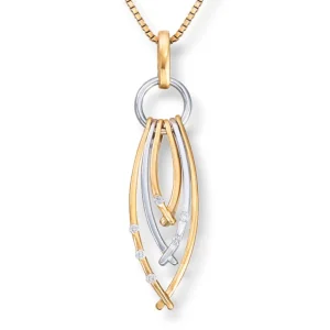 Tofarget diamantsmykke 0,09ct